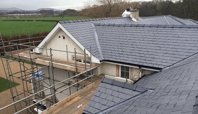 pitched roof and scaffolding surrey by Roofing Wimbledon